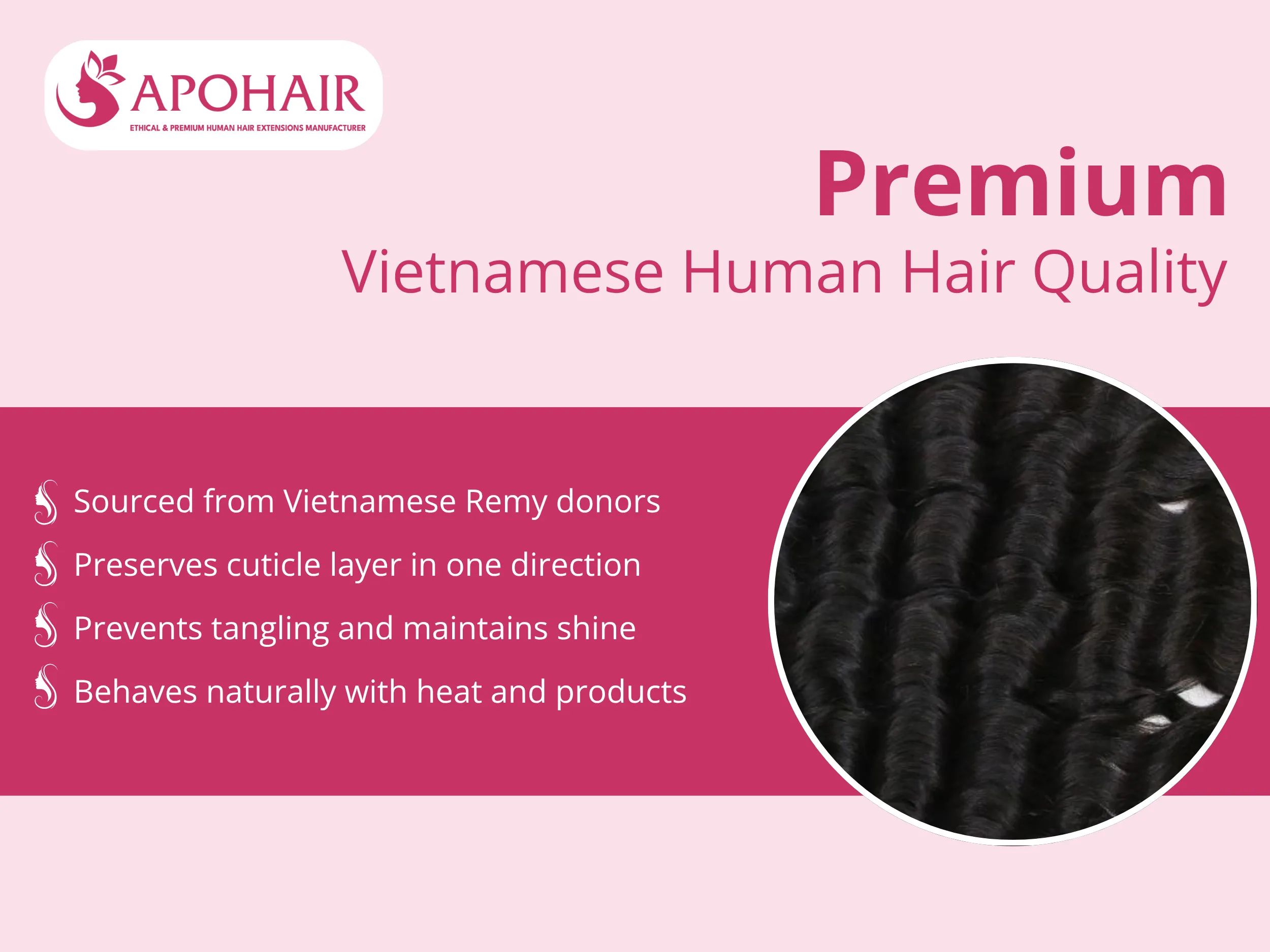 We source every strand from Vietnamese donors, preserving the cuticle layer that runs in one direction