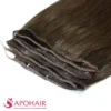 deep wavy single layer silky flat weft close up hair