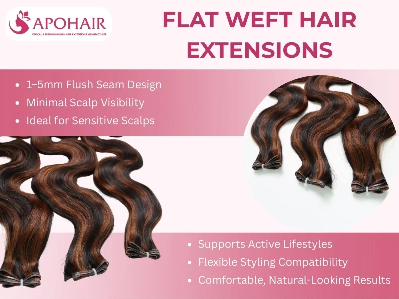 flat weft hair extensions