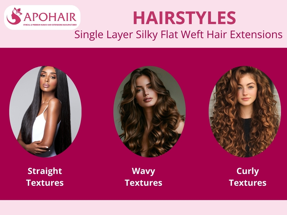 APOHAIR provides 12 hair textures to match natural hair patterns