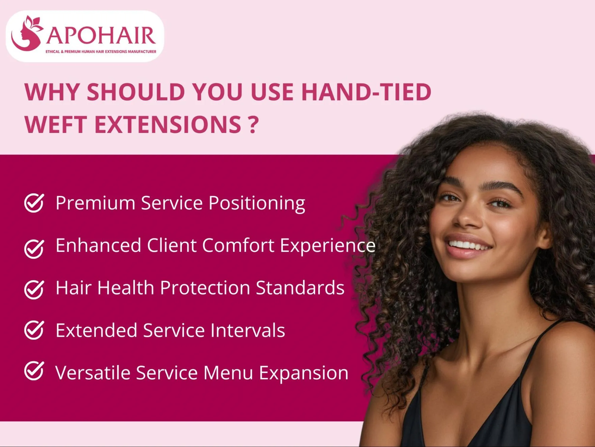 Hand-tied weft extensions offer premium, comfortable, and versatile hair solutions for business growth