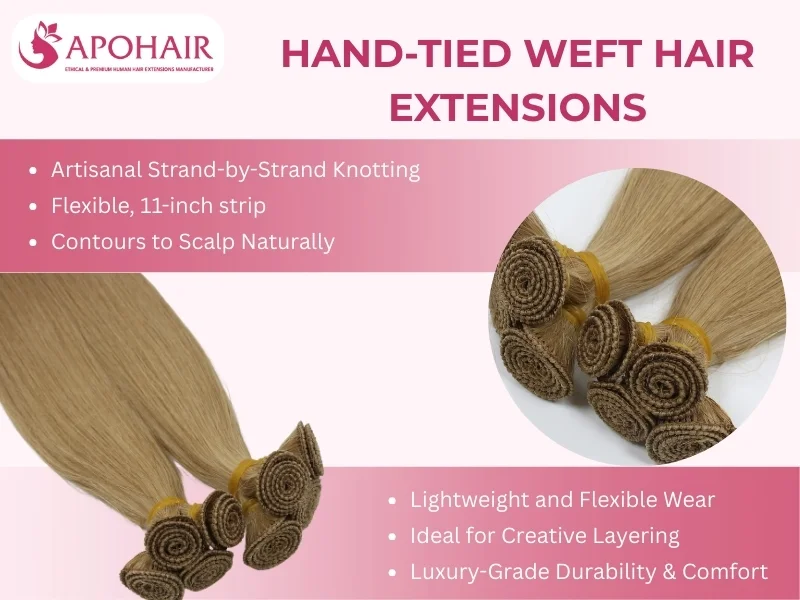 Hand-tied Weft Hair Extensions