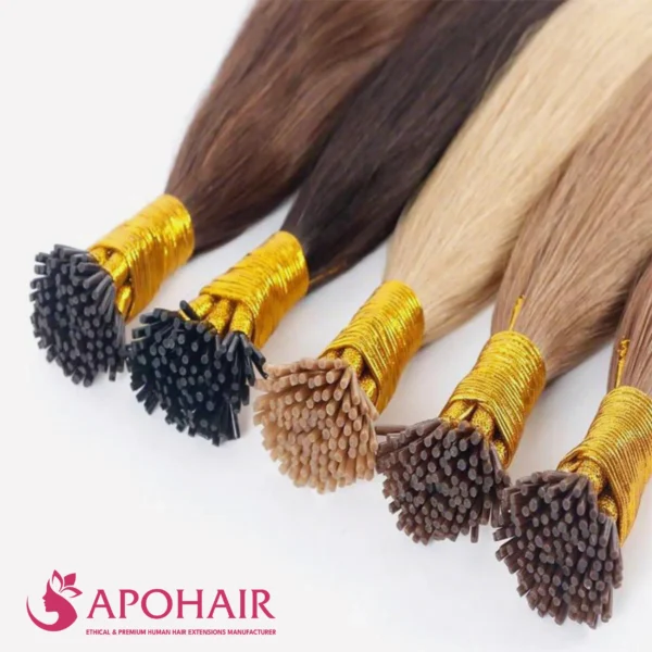 high quality natural straight hair extension v tip