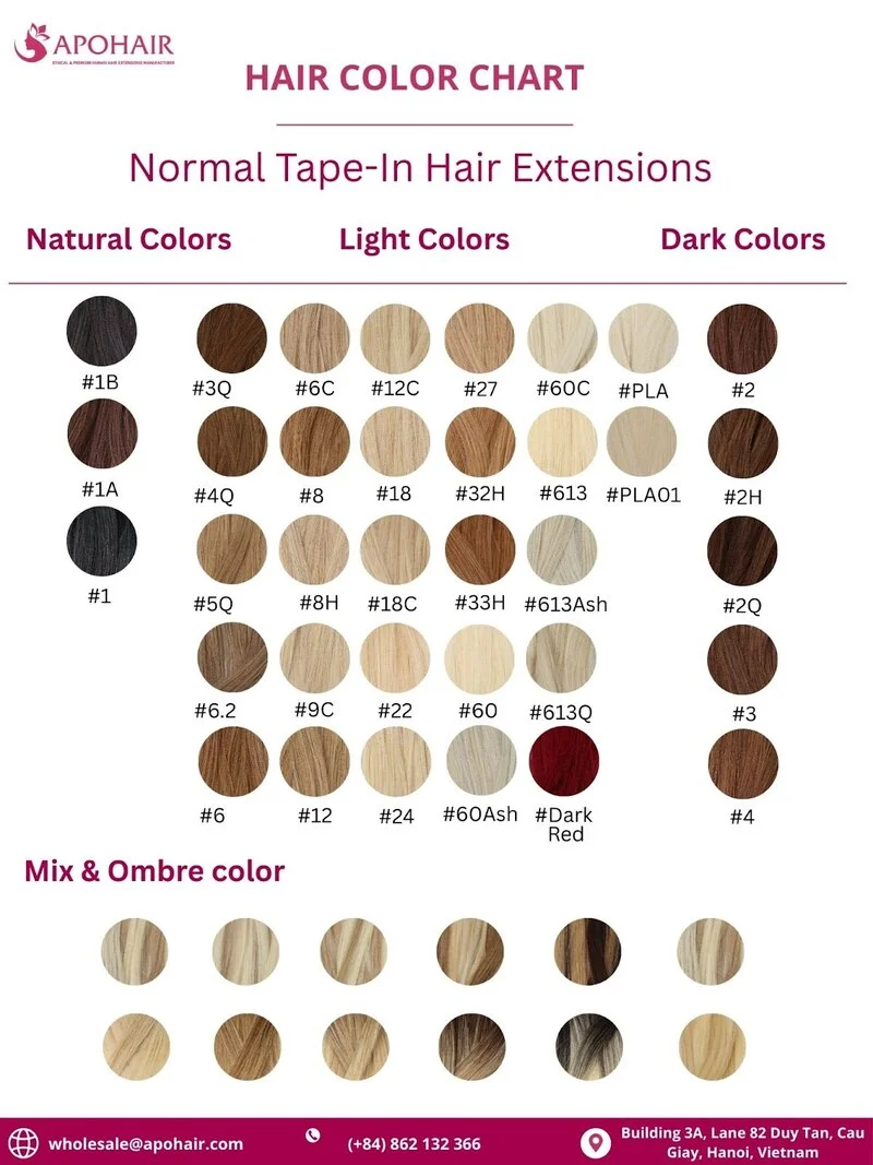 APOHAIR offers over 35 shades