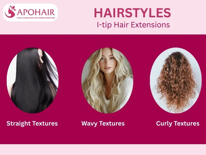 how many textures do i-tip hair extensions have