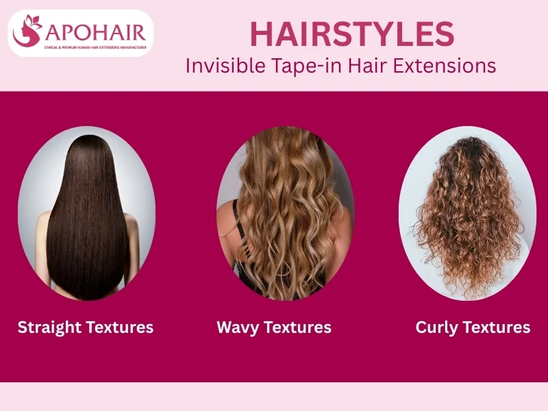 how many textures do invisible tape-in have