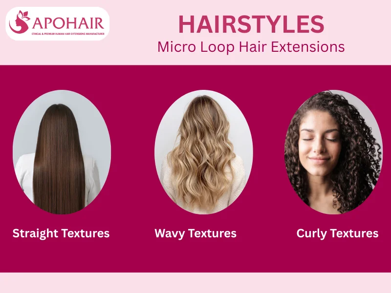 APOHAIR's micro loop collection offers 12 unique styles in 3 textures.