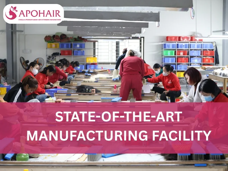 Our Vietnamese factory produces keratin extensions with 1,000 skilled technicians