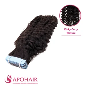 kinky curly long tape in