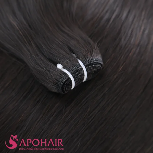 kinky curly machine weft close up hair