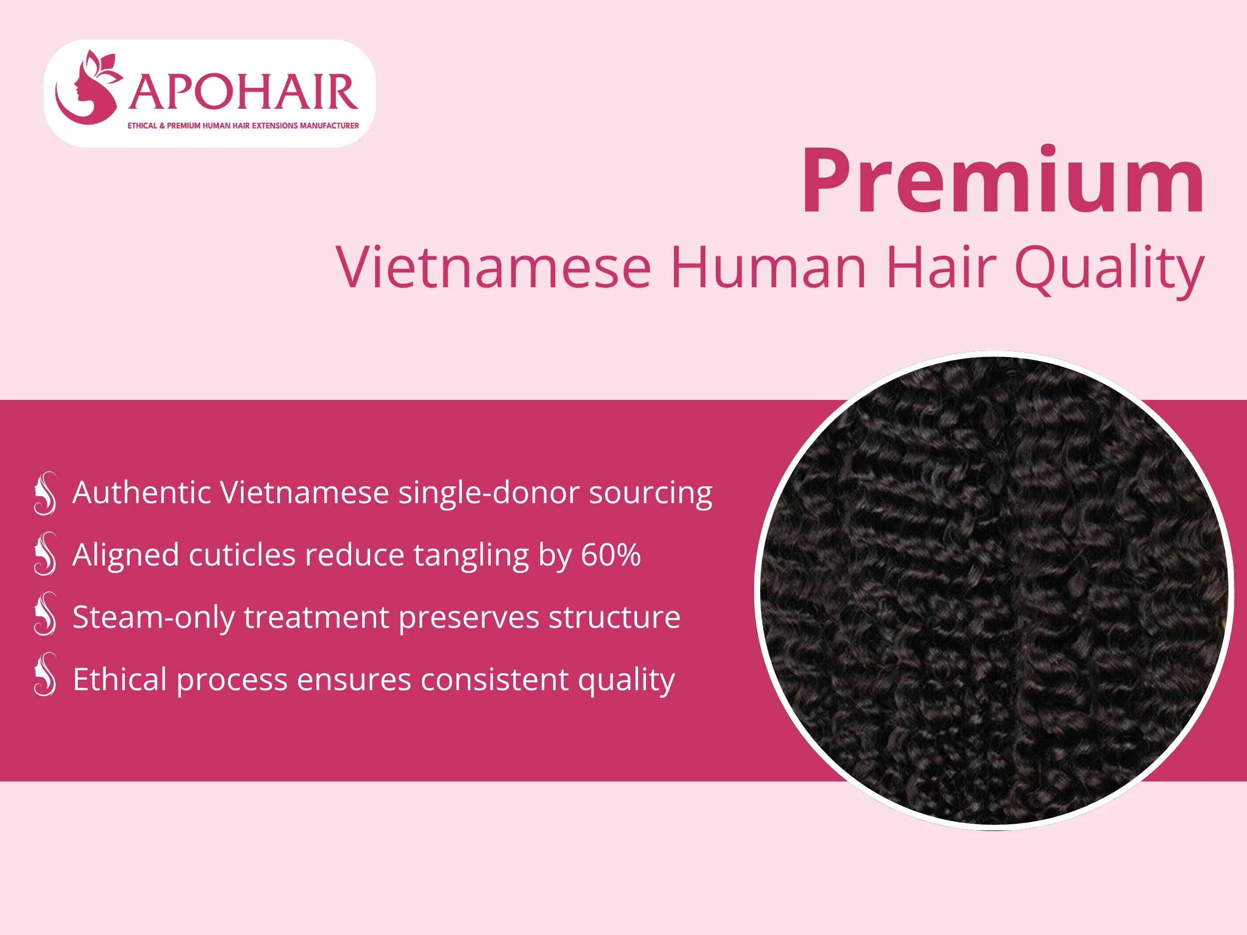 Authentic Vietnamese hair with aligned cuticles reduces tangling by 60% versus non-virgin types