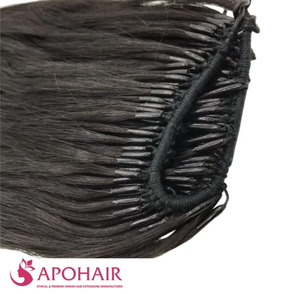 kinky curly micro ring close up hair