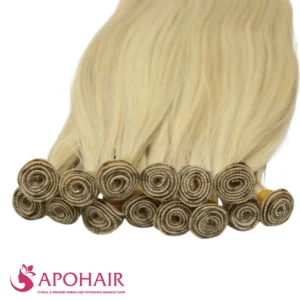 kinky curly nano hand tied weft close up hair