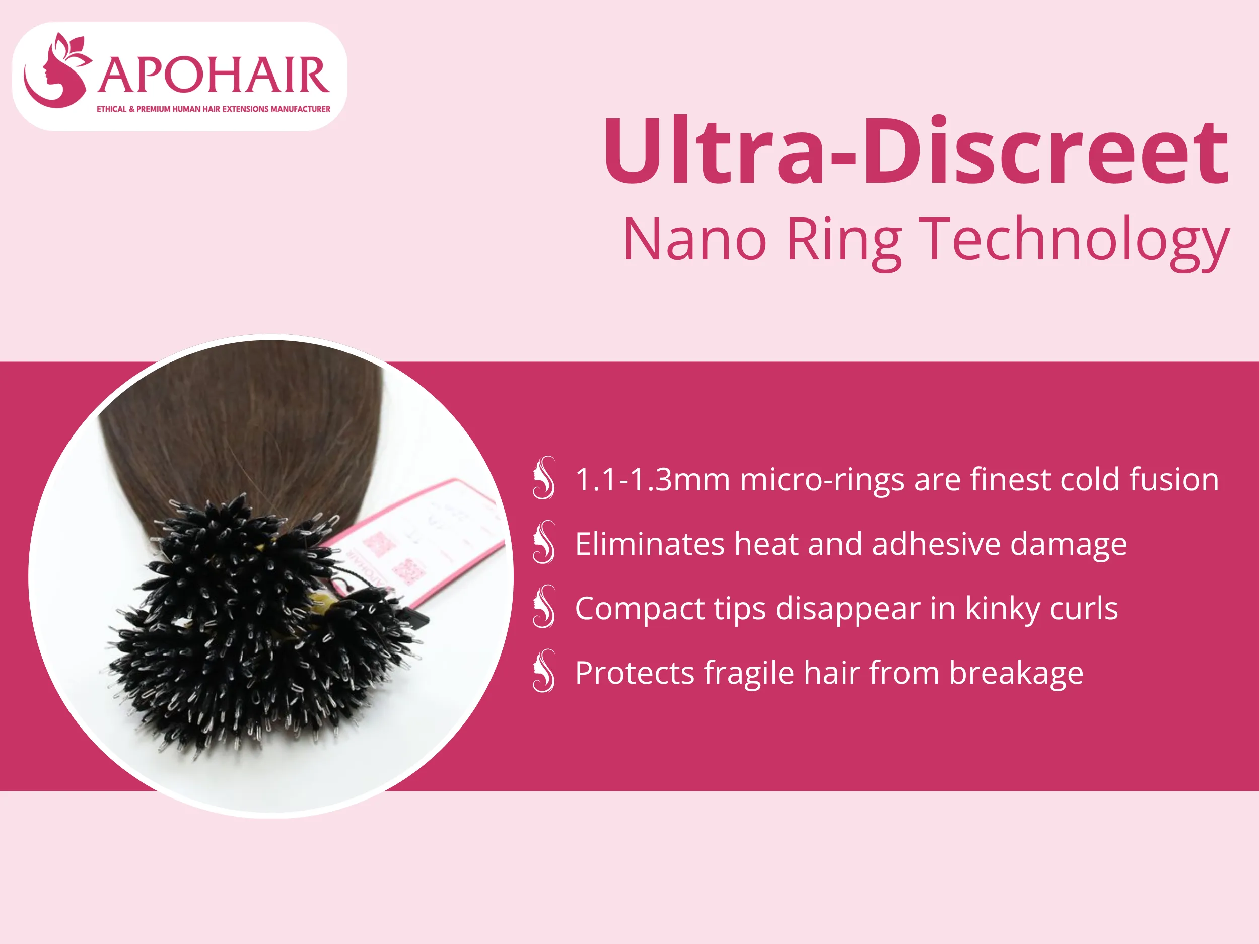 Measuring 1.1-1.3mm in diameter, these micro-rings represent cold fusion attachment at its finest
