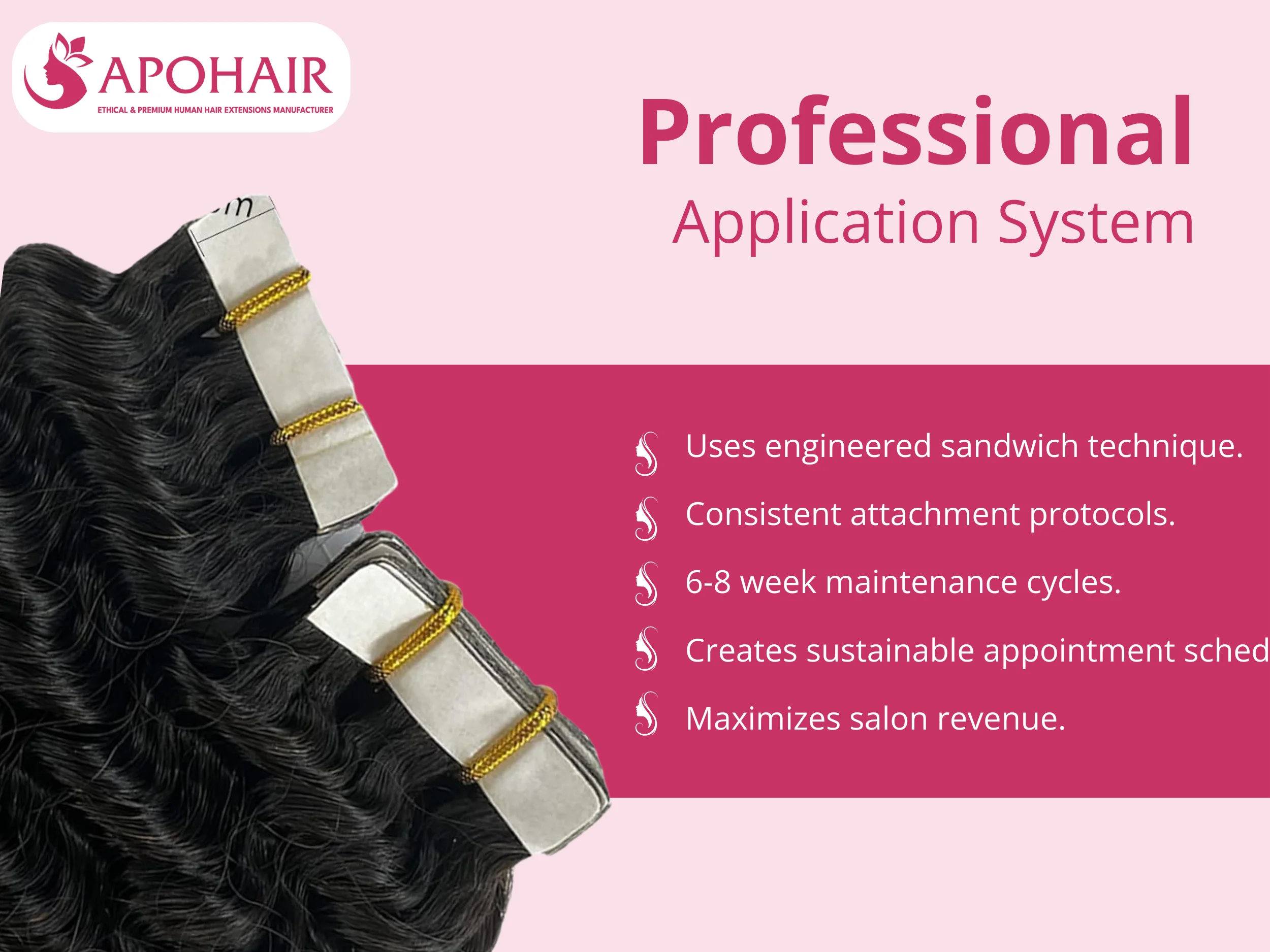 kinky curly normal tape in professional