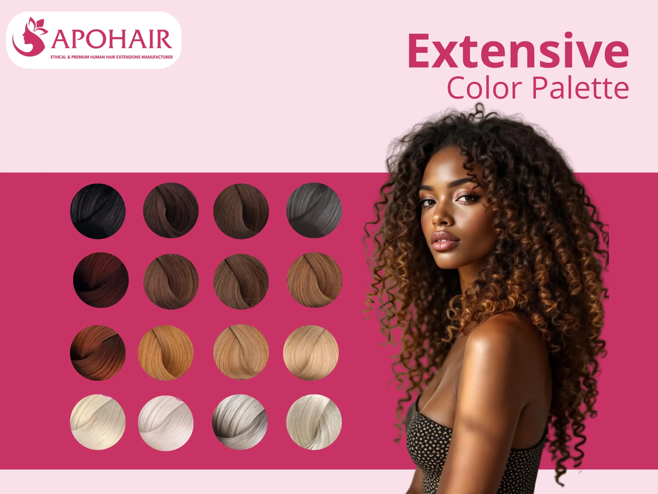 Choose from 40+ pre-blended shades spanning jet black (#1) to platinum blonde (#60), plus custom color matching services