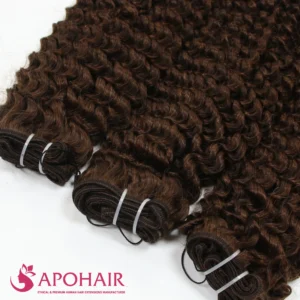 kinky straight flat weft close up hair