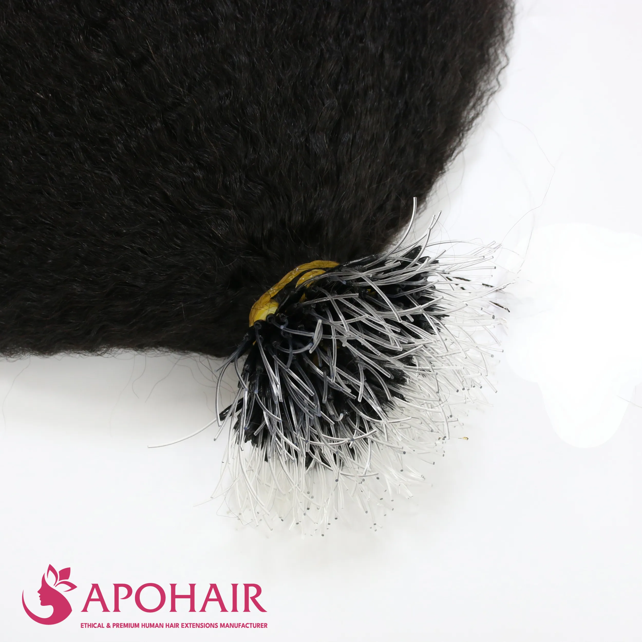 kinky straight plastic nano ring close up hair kinky straight plastic nano ring close up hair