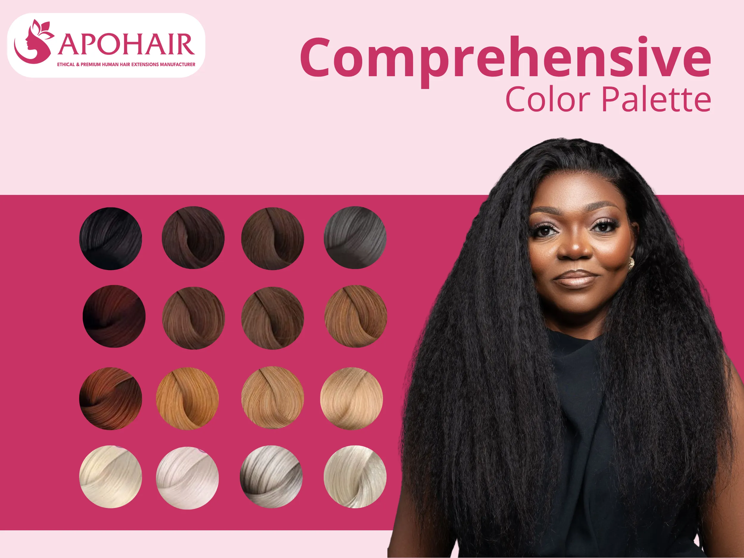 Your inventory can include 40+ shade options spanning natural blacks (#1, #1A, #1B) through platinum blondes (#60, #60C, PLA01)