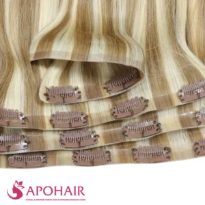 kinky straight seamless clip in close up hair