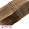 natural straight double taps tape in brown