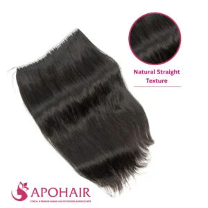 natural straight feather weft