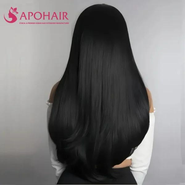 Natural Straight Flat-tip Hair Extensions - Image 6