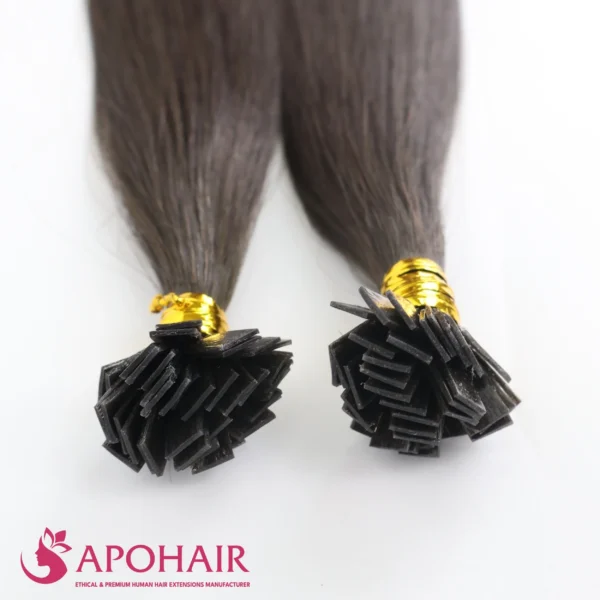 Natural Straight Flat-tip Hair Extensions - Image 3