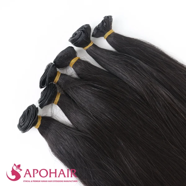 natural straight genius weft close up hair