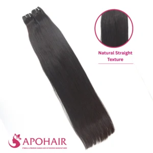 natural straight machine weft