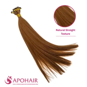 natural straight nano hand tied weft