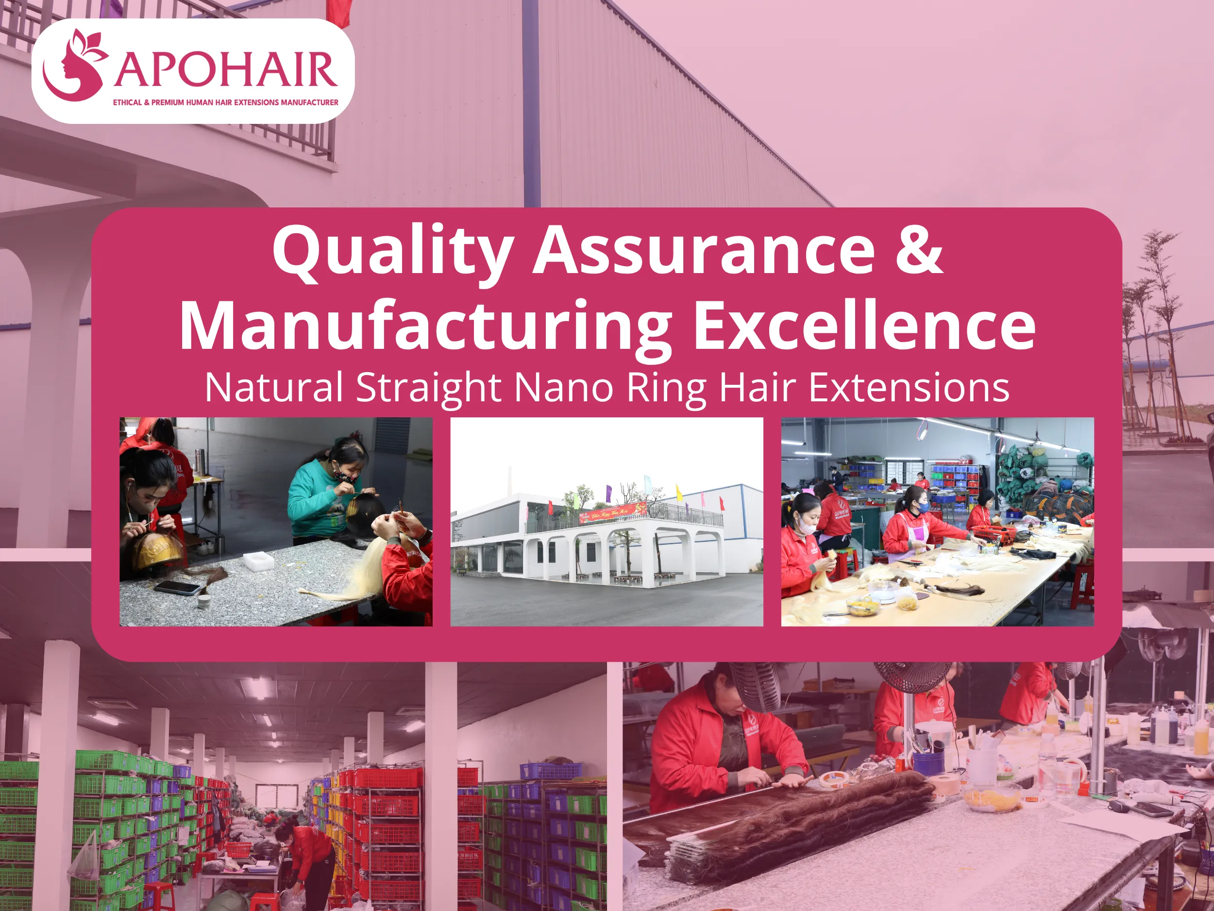 APOHAIR's Natural Straight Nano Ring Hair Extensions undergo rigorous quality protocols that guarantee consistent performance