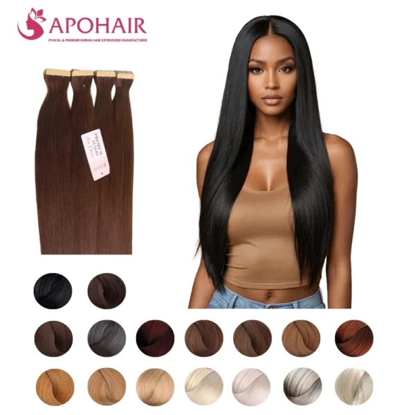 Natural straight normal tape in for sale