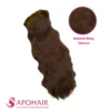 natural wavy double layer silky flat weft