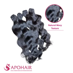 natural wavy feather weft