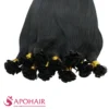 natural wavy flat tip black