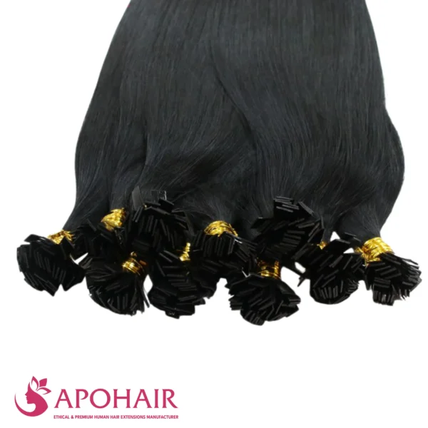 natural wavy flat tip black