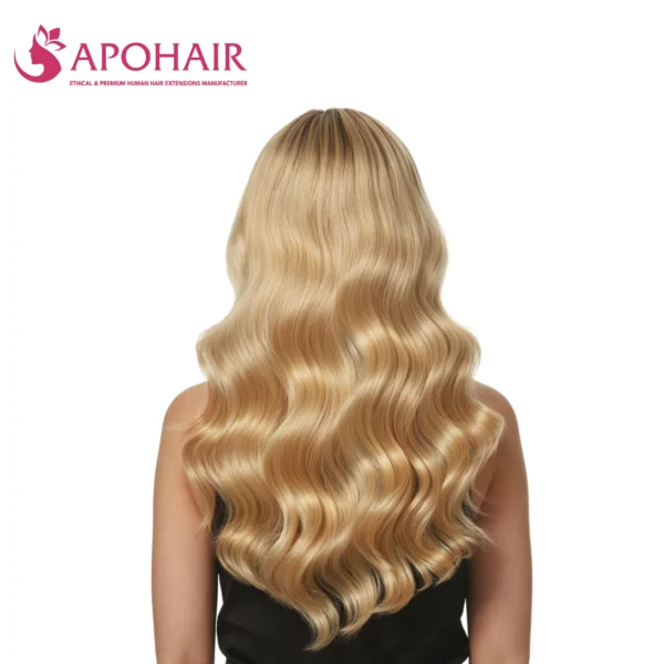 natural wavy genius weft on model