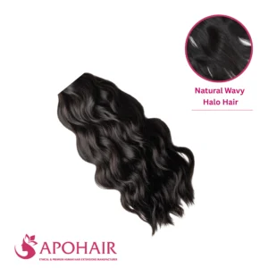 natural wavy halo hair