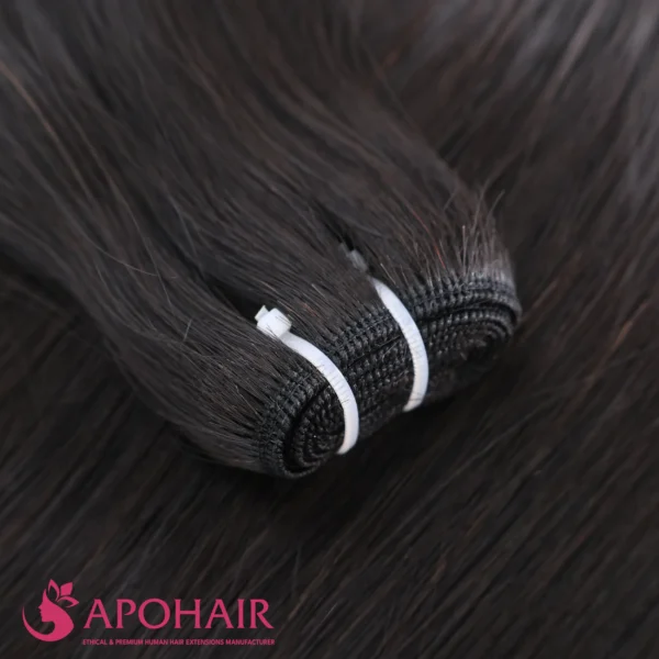natural wavy machine weft close up hair