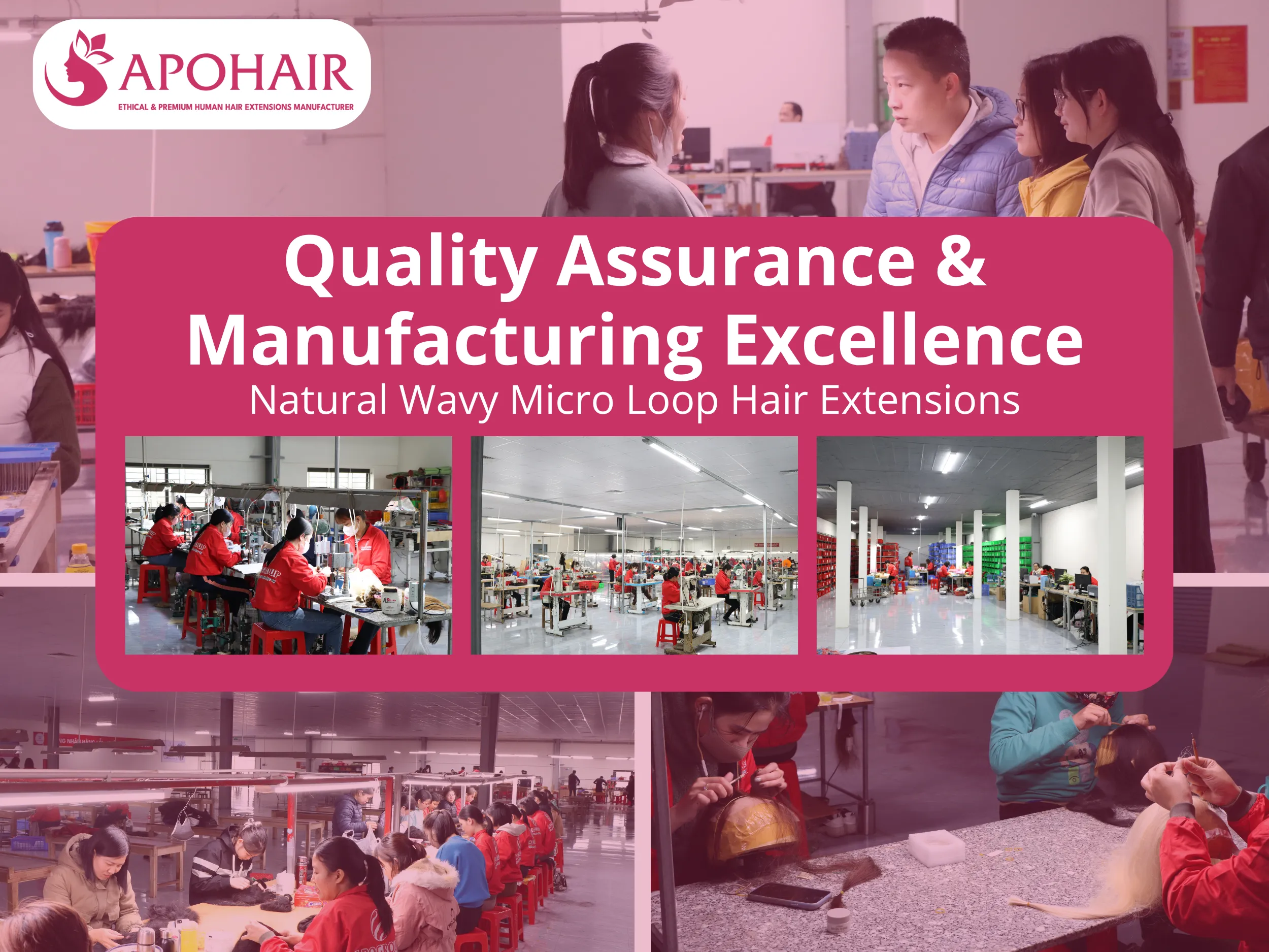 APOHAIR Natural Wavy Micro Loops undergo strict quality checks for consistent, client-ready standards