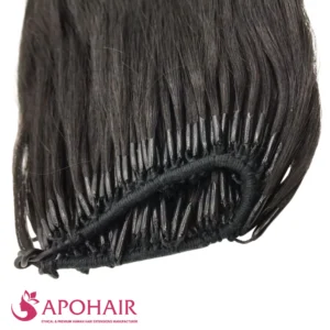 natural wavy micro ring close up hair