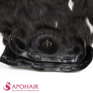 natural wavy seamless clip in close up hair
