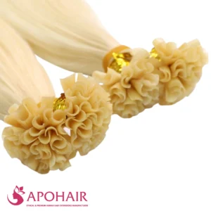 natural wavy u tip close up hair