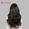 natural wavy v tip hair extension back view