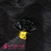natural wavy v tip hair extension single strand