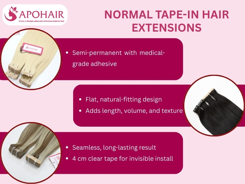 normal tape-In hair extensions
