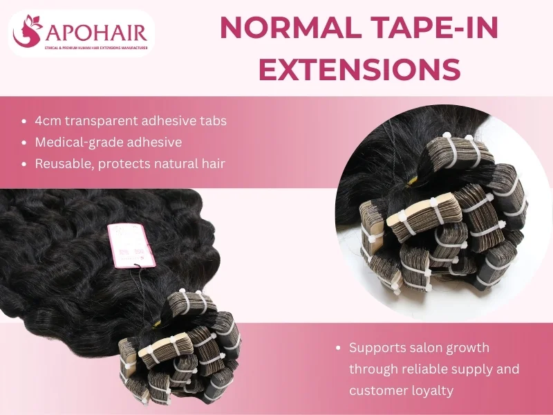 normal tape in extensions