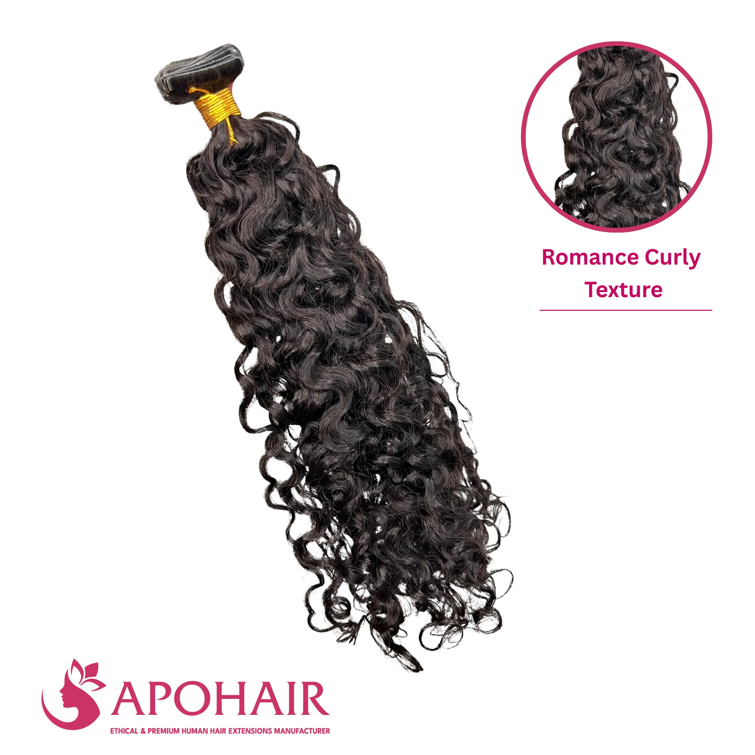 romantic curly invisible tape in romantic curly invisible tape in