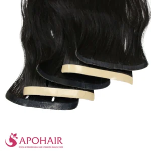 romantic curly long tape in close up hair